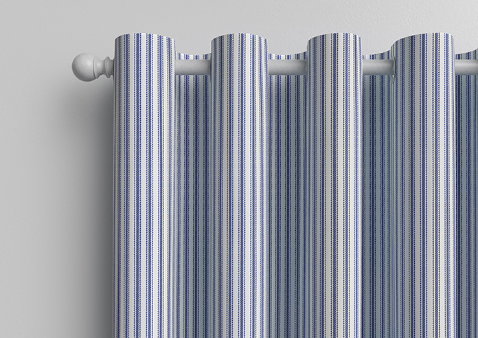 Lace Stripes, Sapphire - Made to Measure Curtains - Image 12